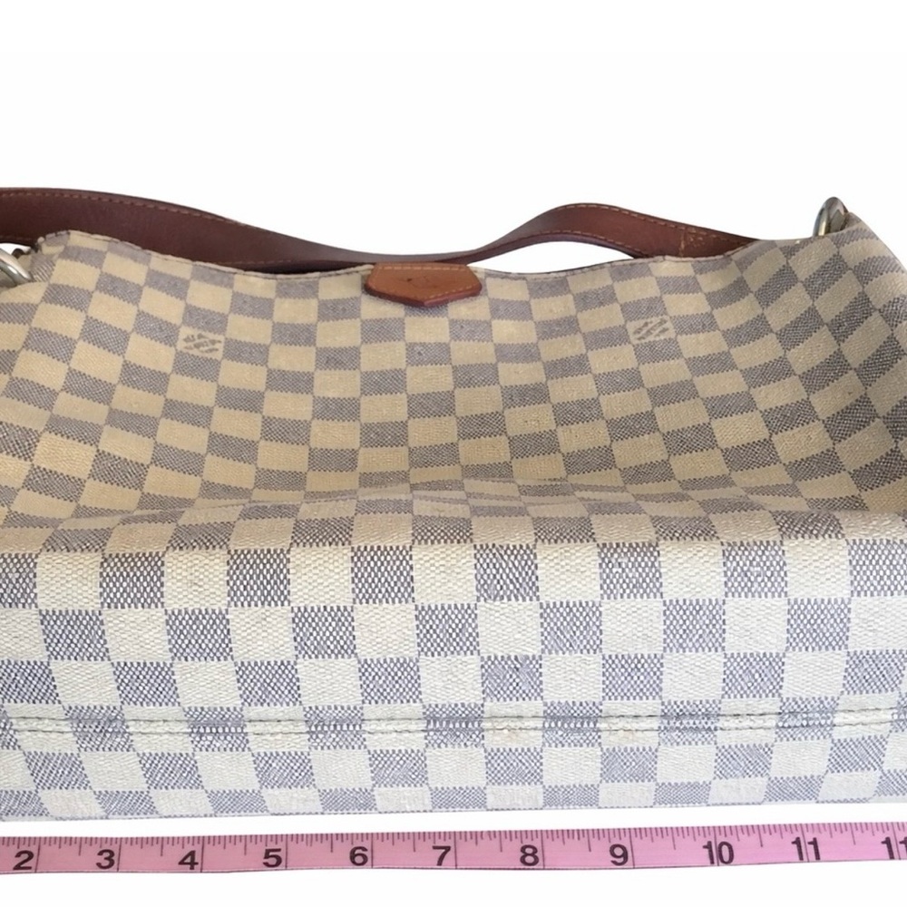 Designer-Inspired Checkered Tote Bag in Beige and Brown - Picture 13 of 16